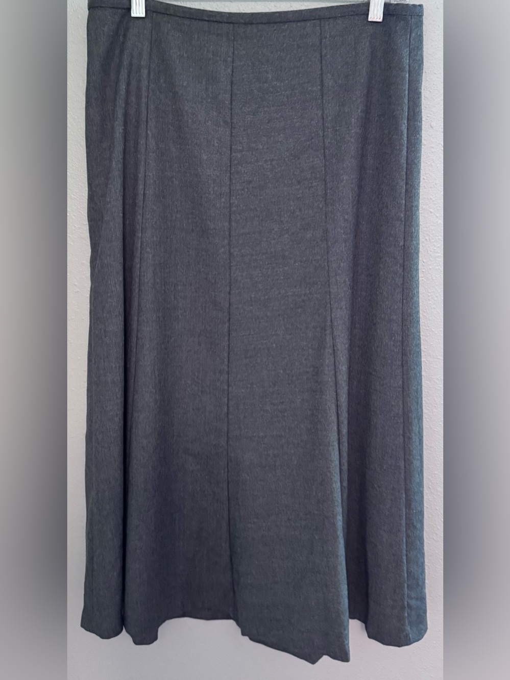 Talbots Women’s Fit and Flare Dark Gray Wool Skirt, Size 8